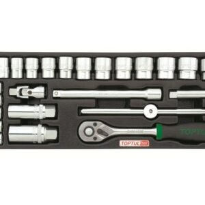 Набор-сет головок 3/8" 25предм. 6гр. 136х364мм TOPTUL