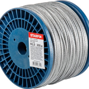 Трос стальной, оцинк. М2.5 DIN 3055 (бухта 200 м) STARFIX