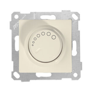 Выключатель поворотный (диммер) (скрытый, без рамки, винт. зажим, 600Вт) кремовый, RITA, MUTLUSAN
