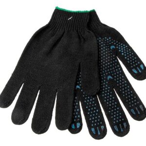 Перчатки х/б с ПВХ "Точка", 10класс,черные, РБ (мин. риски)