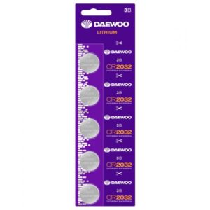 Батарейка CR2032 3V lithium 5шт.(блистер) DAEWOO