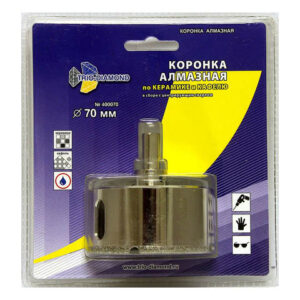 Коронка алмазная d 70 мм по керамике и кафелю TRIO-DIAMOND