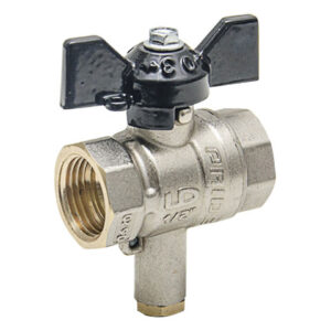 Кран шаровый 1/2" вн.-вн. для термодатчика бабочка PN40, LD