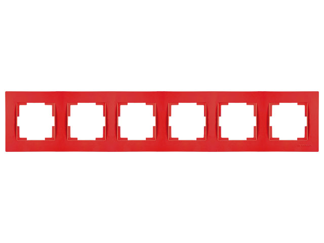 Рамка 6-ая горизонтальная красная, RITA, MUTLUSAN