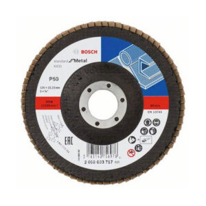 Круг лепестковый 125х22.2 мм K60 плоский STANDARD FOR METAL BOSCH