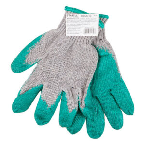 Перчатки утепленные х/б, латексное покрытие (одинарный облив), 7 класс STARTUL