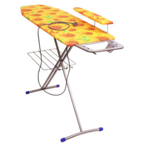 Доска гладильная НИКА 7 (фанера 1225 х 380), подрукавн,подс.п/утюг, полка д/белья, удлинит., NIKA