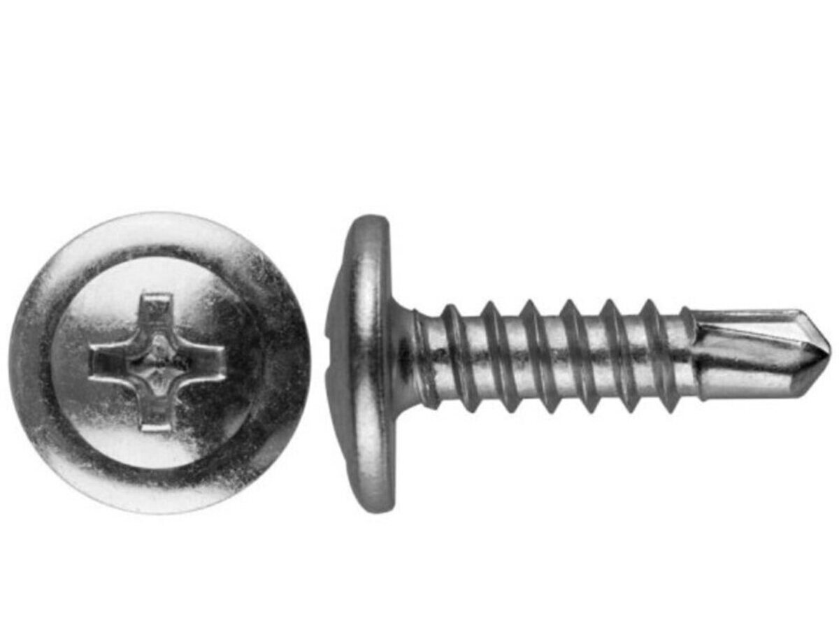 Саморез 4.2х16 мм с прессшайбой, цинк, со сверлом (200 шт в пласт. конт.) STARFIX