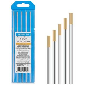 Электрод вольфрамовый золотой WL-15, Ф 3,0 мм (набор 5 шт) SOLARIS
