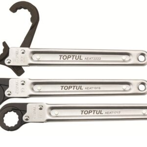 Ключ накидной запирающийся с псевдотрещоткой 19мм TOPTUL