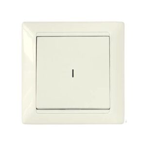 Выключатель 1 клав. (cкрытый, 10А) со световой индикацией, бежевый, Стиль, BYLECTRICA