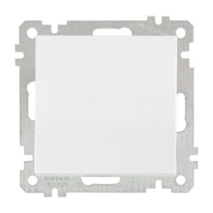 Выключатель 1-клав. (скрытый, винт. зажим) белый, ELITRA, MUTLUSAN