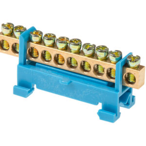 Шина "N" нулевая 6х9мм 10 групп с изолятором на DIN-рейку мал. стойка Юпитер