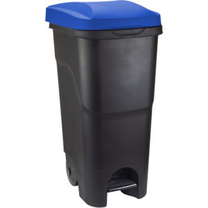 Контейнер для мусора 85л с педалью (синяя крышка)