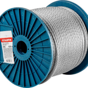 Трос стальной, оцинк. М6 DIN 3055 (бухта 100 м) STARFIX