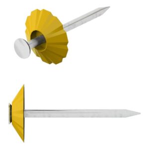 Гвозди декоративные 1.8х32 мм желтая шляпка (100 шт в зип-локе) STARFIX