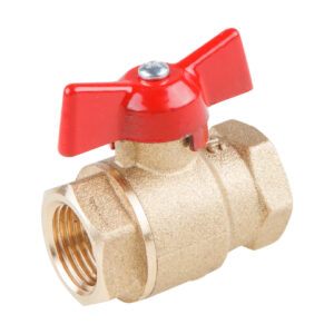 Кран шаровый 3/4" вн.-вн. бабочка PN1,6 МПа, 11Б27п5, Цветлит