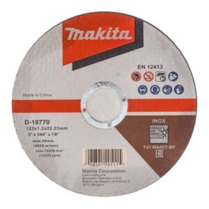 Круг отрезной 125х1.2x22.2 мм для стали/нержавеющей стали плоский WA60T MAKITA