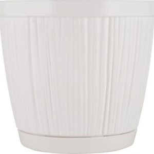 Горшок для цветов с прикорневым поливом, 1,8 л., Barcelona, белый, InGreen