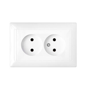 Розетка 2-ая (скрытая, б/з) белая, Стиль, Bylectrica