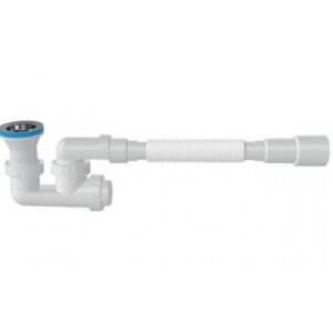 Сифон для душевого поддона низкий h120мм, выпуск 70мм, с гибкой трубой 1 1/2"-40/50мм, AV Engineerin