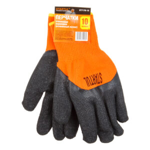 Перчатки утепленные акриловые, латексное рельефное покрытие, 10 р-р STARTUL