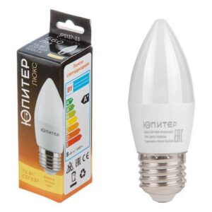 Лампа светодиодная C37 СВЕЧА 7,5 Вт 170-240В E27 3000К ЮПИТЕР ЛЮКС