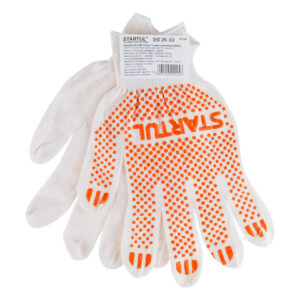 Перчатки х/б с ПВХ "Точка" 13класс с логотипом STARTUL
