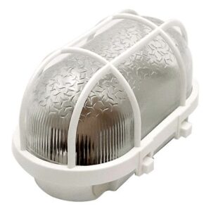 Светильник овал/белый/решетка 60Вт, IP53 (НБП 01-60-002) Юпитер