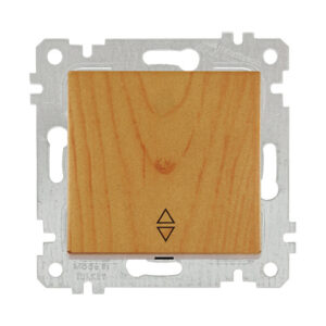 Выключатель проходной 1-клав. (скрытый, без рамки, винт. зажим) дуб, RITA, MUTLUSAN