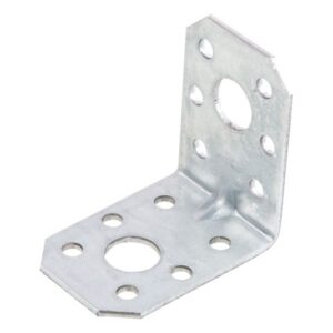 Уголок крепежный усиленный 35х50х50 мм С 2.0 мм белый цинк STARFIX