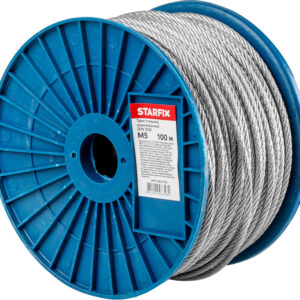 Трос стальной, оцинк. М5 DIN 3055 (бухта 100 м) STARFIX