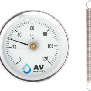 Термометр стрелочный показывающий накладной, AV Engineering