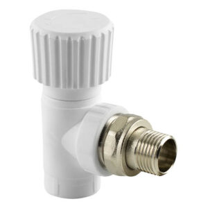 Кран вент. для радиатора ПП 20х1/2" угл., бел. РТП