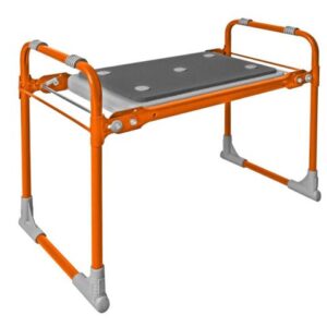 Скамейка садовая с мягким сиденьем, 560х300х425 мм, оранжевый, NIKA