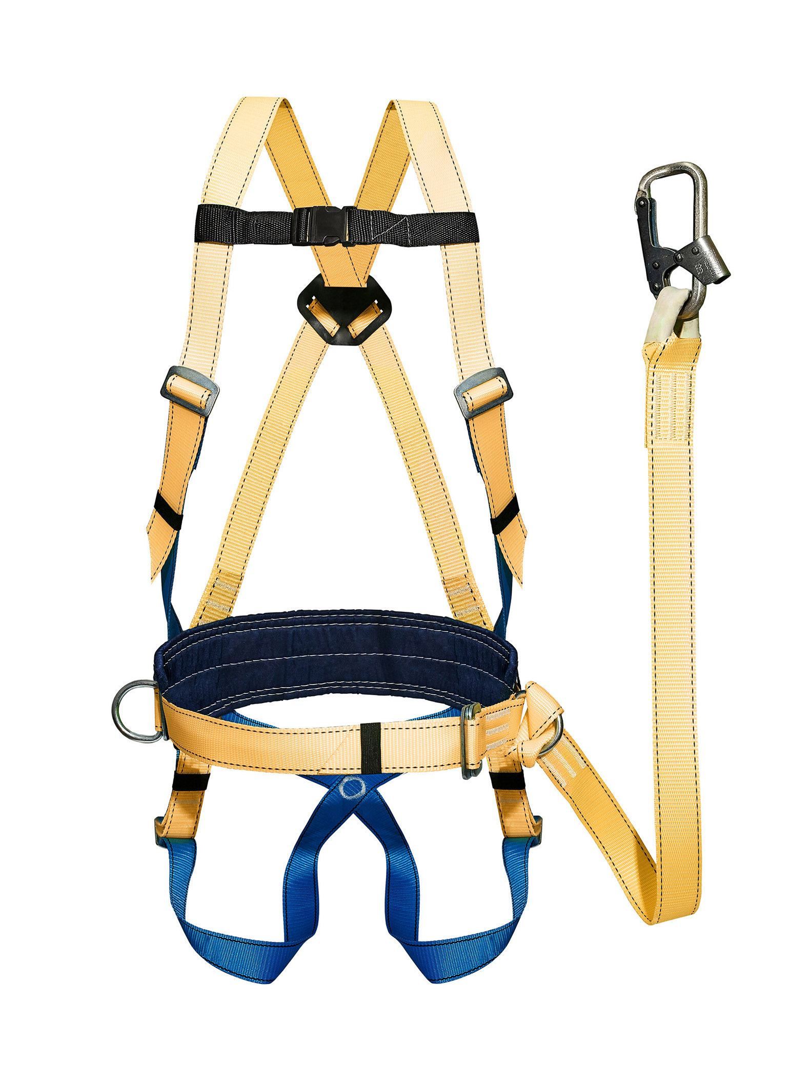 Удерживающая страховочная привязь УСП-2Ж+Строп А 10м (лента) (р-р L)