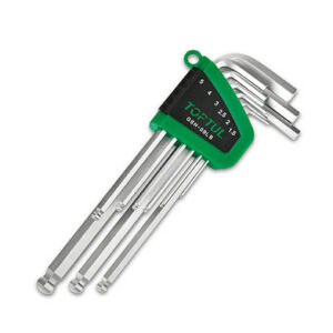 Набор ключей шестигр. 1,5-10мм 9шт длин.с шар. TOPTUL (GSN-09LB)