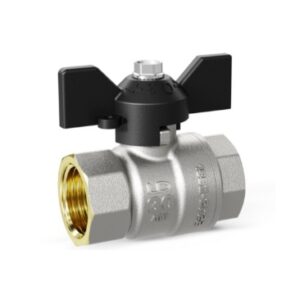 Кран шаровый 1 1/4" вн.-вн. бабочка PN 25 LD