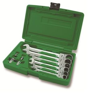 Набор ключей комбинир. с поворотн.трещоткой 8-19мм 10пр. TOPTUL