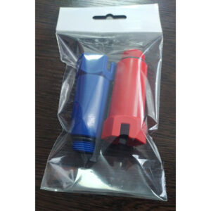 Заглушка монтажная 1/2 красная/синяя (в уп. 2 шт)