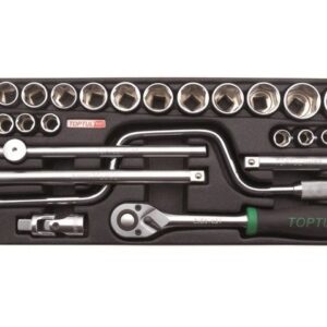 Набор-сет головок 1/2" 26предм. 6гр. 434х176мм TOPTUL