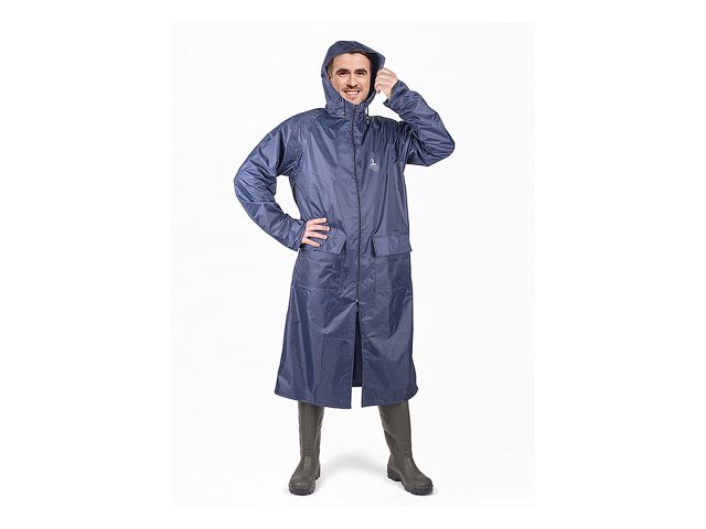 Плащ-дождевик ПВХ "Тайфун" р.60-62 рост 170-176 синий