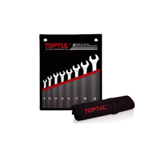 Набор ключей комбинир. 8-22 мм 15° Pro-Line 8 шт в сумке (цвет: чёрный) TOPTUL