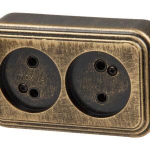 Розетка 2-ая (открытая, б/з) бронз., Стандарт, Юпитер