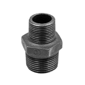 Ниппель ред. 1 1/2" х 1" нар.-нар. чугун черн., AV Engineering