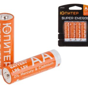 Батарейка AA LR6 1,5V alkaline 4шт. ЮПИТЕР