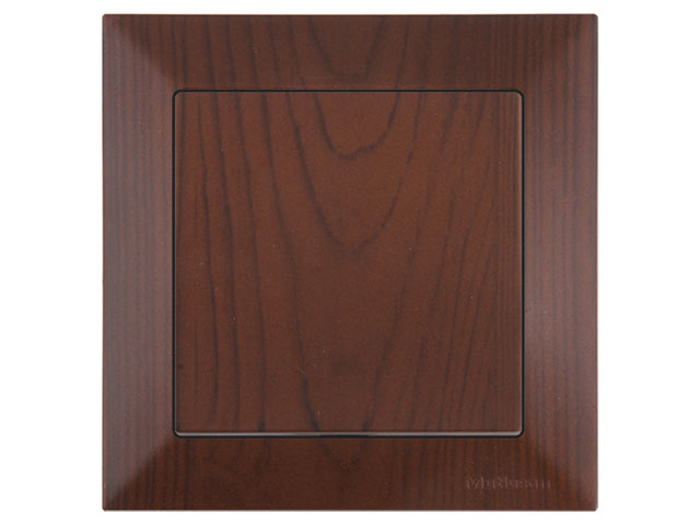 Выключатель 1-клав. (скрытый, пруж. зажим) орех, DARIA, MUTLUSAN