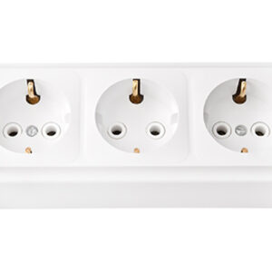 Розетка 3-ая (открытая, с/з) белая, Пралеска, Bylectrica