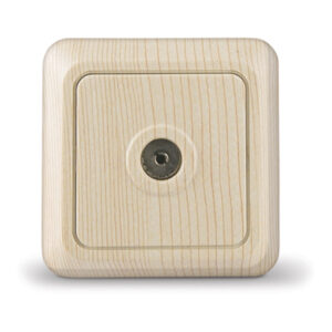 Розетка 1-ая телевизионная (открытая) сосна, Олимп, UNIVersal