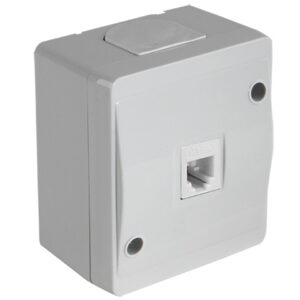 Розетка телефонная 1хRJ12 (открытая) серая, NEMLIYER, MUTLUSAN